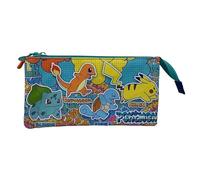 CYPBRANDS Cyp Brands-Pokémon Trousse Triple Adaptable au Chariot-Urban Colors, Mixte Enfant, Multicolore, Estandár