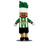 CYPBRANDS Real Betis Balompié Poupée en Peluche en Forme de palmerin avec t-Shirt, Football Blanc et Vert Produit Officiel