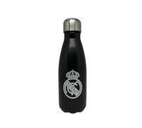 CYP Brands Real Madrid Gourde en acier avec fermeture hermétique Noir Produit officiel 550 ml