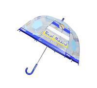 CyP Brands- Real Madrid Parapluie pour enfant, bulle, transparent, parapluie manuel, 48 cm, multicolore, produit officiel, multicolore