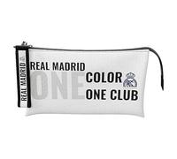 CYPBRANDS Real Madrid Trousse Triple Color One Club, Mixte Enfant, Blanc, Taille Unique