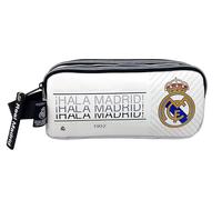 CyP Brands Trousse triple Real Madrid – produit officiel, 3 compartiments, blanc