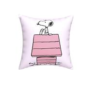 CYPBRANDS Snoopy Coussin de Couchage Rose avec Motif Snoopy, Dimensions 35 x 11 x 35 cm, Couleur Rose, Produit Officiel