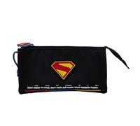 CYPBRANDS - Superman, Trousse, Fournitures Scolaires, Bleu, Produit Officiel