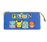 CYPBRANDS Trousse scolaire Triple Pokemon, bleu marine, décontracté
