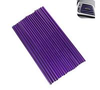 CyperFair Lot de 20 bandes réfléchissantes chromées pour grille d'aération de voiture, ligne de garniture flexible étanche pour la plupart des prises droites, intérieur modifié universel (violet)