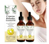 Cyperus Rotundus Oil,2pcx60ml Cyperus Rotundus Essential Oil,Cyperus Rotundus Oil for Hair Removal,Cyperus Rotundus Pure Natural Hair Removal Oil,Moisturizing and Soothing,Skin Care,Smooth Skin