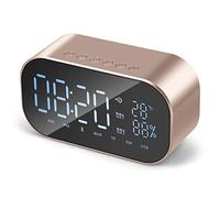 CYPHE Haut-Parleur Bluetooth sans Fil sans Fil Mini Réveil Mobile Small Audio Computer Computer Subwoofer Son stéréo Enceinte bibliothèque (Color : Gold)