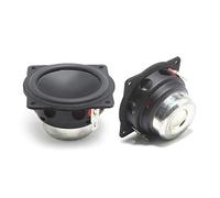 CYPHE Haut-parleurs de Musique de 2 Pouces 10W Boardien Haut-Parleur 4 Ohm Sound Bar Caoutchouc en Caoutchouc for DIY Haut-parleurs Bluetooth Portables Haut-parleurs 2pcs Enceinte bibliothèque