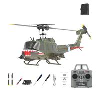 CyplayMach RC ERA C032 UH-1 Huey Hélicoptère RC - Échelle 1/48 6CH 2.4G Flybarless Avion avec Gyro et positionnement du flux optique, décollage/atterrissage à une touche, version RTF (1 batterie)