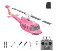 CyplayMach RC ERA C032 UH-1 Huey Hélicoptère RC - Échelle 1/48 6CH 2.4G Flybarless Avion avec Gyro et positionnement du flux optique, décollage/atterrissage à une touche, version RTF (1 batterie)