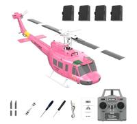CyplayMach RC ERA C032 UH-1 Huey Hélicoptère RC - Échelle 1/48 6CH 2.4G Flybarless Avion avec Gyro et positionnement du flux optique, décollage/atterrissage à une touche, version RTF (1 batterie)