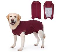 Cyponpy Body Chien Post Operatoire Femelle avec Fermeture éclair Body pour Chienne Après Opération Combinaison Chien Sterilisation de Protection Chemises pour Chiens Collerette Chiens Anti Lechage