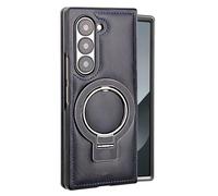 CYPOSLDN Étui en Cuir pour Samsung Galaxy Z Fold 4/5/6, Coque De Téléphone Professionnelle Rétro avec Support À Anneau Magnétique, Étui De Protection Anti-Chute,Z fold6,Blue