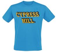 Cypress Hill Homme T-Shirt Manches Courtes Bleu 100% Coton Regular/Coupe Standard