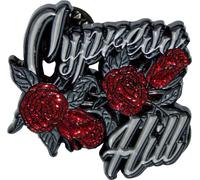 Cypress Hill - Logo des roses - Badge - Alliage de zinc, émail RO13278 (Taille unique) (Noir/Blanc/Rouge)