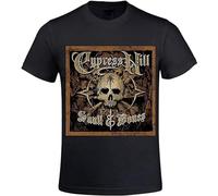 Cypress Hill Skull Bones T-Shirt Top Tee Camiseta Short-Sleeve for Men Black M
