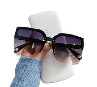 CYQDMDSM sonnenbrille Oversized Retro Vintage Hommes Femmes Cowboy Lunettes De Soleil Gradient Lentilles Claires pour La Fête, en Plein Air, Conduite