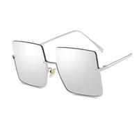 CYQDMDSM sonnenbrille Vintage Retro Big Frame Metal Oculos De Sol Lunettes Soleil Lentilles Colorées Protection Shades Plage