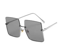 CYQDMDSM sonnenbrille Vintage Retro Big Frame Metal Oculos De Sol Lunettes Soleil Lentilles Colorées Protection Shades Plage