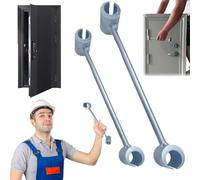 Cyqfei Prosperousk Hinge Hole Adjustment Wrench - Door Hinge Repair Spanner Adjustable Wrench Tool, 14-25 Mm Upgrade Steel Double-Head Door Hinge Repair Spanner Key for Easy Door Fixes (L)