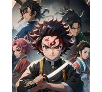 CYQFEZ 1000 Pièces Puzzle, Japanese Animes Demons Tanjirou Painting ,Coloré, Puzzle Personnalisé pour Enfants Et Adultes,Yz496Wz