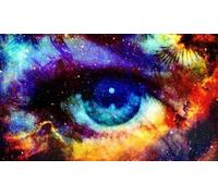CYQFEZ 1000 Pièces Puzzles - Puzzle Irrégulier Coloré - Jeu De Mémoire Et De Cognition - Eyes Abstract Art Photo Affiches - pour Jouets De Défi Amusants en Famille Ky137Zp