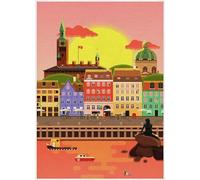 CYQFEZ Puzzle 1000 Pièces ,Difficult Puzzle,Retro City Travel Painting ,Adult Jouets De Défi Personnalisés,Jouets De Défi Amusants en Famille,Yz404Wz