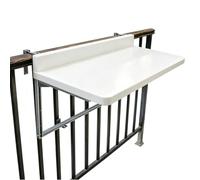 CYQQRDZSW Bureau Mural Rampe Balcon, Bureau Pliant Suspendue Ajustable | Table Pliante Alliage Aluminium, Gain de Place Étanche pour Terrasse, Balcon, Extérieur(White,100x39cm/39.4x15.4in)