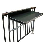 CYQQRDZSW Bureau Mural Rampe Balcon, Bureau Pliant Suspendue Ajustable | Table Pliante Alliage Aluminium, Gain de Place Étanche pour Terrasse, Balcon, Extérieur(Black,100x39cm/39.4x15.4in)