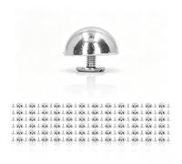 Cyrank 00 Ensembles Boutons vis Champignons Rivets, épingles à vis de Champignons 12mm Rivets dôme épingles Bouton Sac à Main Pieds pour Bricolage Ceinture Portefeuille (Argent)