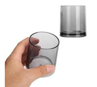 Cyrank 2pcs Gobelets à Boire, 200ml Gobelet En Acrylique Transparent Gobelets En Plastique Réutilisables Verres à Bière Ronds Verres à Boire En Acrylique Incassables(Gris)