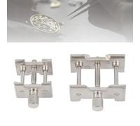 Cyrank 2PCS Watch Movement Holder, Metal Movement Fixed Base Watch Repair Tool Repairing Accessory Tool for Watchmaker Use