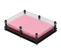 Cyrank 3D Pin Art Toy, Plastique Pin Art Board 3D Pin Impression Sculpture Aiguille Jouets pour Enfants Adultes Home Office Décoration, 5.8x7.8inch(Rose)