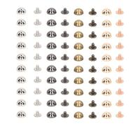 Cyrank 40pcs Bouton Rond de Rivet, Rivets à Vis Rivets Décoratifs de Champignons Ronds Bouton de Col à Vis Clous en Métal pour Sac à Main, Décoration Artisanale du Cuir