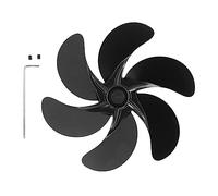 Cyrank 6 Pales Ventilateur Poele à Bois, Ventilateur De Cheminée Alliage D'aluminium Ventilateur De Poele pour Foyer Ventilateur Poele à Bois Alimenté par La Chaleur Ventilateur Cheminee