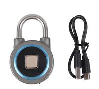 Cyrank Cadenas à Empreintes Digitales, Cadenas Intelligent étanche à Verrouillage Bluetooth avec Biométrique sans Clé pour Casier, Tiroir, Bureau, Salle De Sport(Bleu)