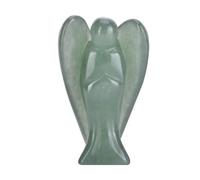 Cyrank Cristal De Guérison d'ange Gardien, Mini Ange Gardien Pierres Statue De L'ange Gardien Fengshui Décoration Cristaux Figurine Poche Statue Décoration Voiture Bureau (Quartz Aventurine Vert)