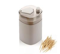 Cyrank Distributeur De Cure-dents, Distributeur Automatique De Cure-dents Pop-up, Support De Cure-dents En Plastique, Conteneur De Cure-dents, Boîte De Rangement Pour Cure-dents Pour la Cuisine(Gris)