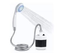 Cyrank Douche Extérieure Portative Douche Portative D'ABS pour Le Camping Pompe De Douche De Camping Alimentée par Batterie électrique Pommeau De Douche pour L'extérieur