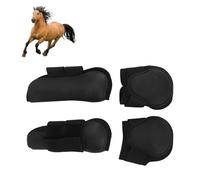 Cyrank Guêtres De Tendon De Cheval Ouvertes à l'avant/Boulet pour Cheval, 4 Pièces De Jambières Avant Arrière pour Cheval(M)