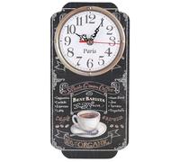 Cyrank Horloges Murales Vintage, Rétro Horloge Murale Style Européen Horloge Murale Carrée Maison Salon Horloge Murale Décorative Bar Horloge Décorative Rectangulaire Horloge Suspendue