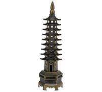 Cyrank Lot de 5 Statues de Tour en métal, modèle de Tour WenChang, décoration Feng Shui, Statue Miniature de Jardin pour Bureau, Maison, Ornements de Bureau