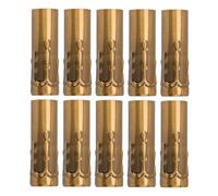 Cyrank Manchon De Base De Lampe De Bougie De Lustre, 10 Pièces, Manchons De Couverture De Douille en Forme De Bougie, E14 Douille De Bougie Caches, Bougie Lampe Titulaire Tube (Bronze Doré)