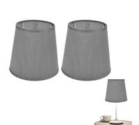 Cyrank Petit Abat - Jour Set de 2, Abat - Jour Suspension Mini Abat - Jour Abat - Jour Abat - Jour Remplacement Abat - Jour en Tissu Abat - Jour Lampe de Table et Plancher(Gris)