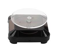 Cyrank Plateau tournant Solaire de présentoir, Double Batterie de présentoir Rotatif utilisé avec la lumière LED pour l'affichage de la Collection de Montres de Bijoux(Le Noir)