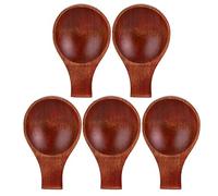 Cyrank Plats à sauce, bol en bois épices assiette Sushi soja bol à tremper, soucoupes de service Dishe, petit support de sachet de thé lot de 5