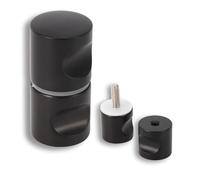 Cyrank Poignée De Porte en Verre De Douche, Bouton D'armoire Noir, Poignée De Porte à Trou Unique, Bouton De Porte De Douche Coulissante, Remplacement du Matériel pour la Salle De Bain à Domicile