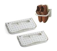 Cyrank Porte-Chaussures Mural en Plastique Pliant Suspendu (Blanc)