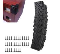 Cyrank Protection d'angle De Haut - Parleur De 8 Pièces, 3.1x1.8inch Protection d'angle Droite en Plastique Haut - Parleur Box Corner Guard Haut - Parleur Corner Guard avec Vis Home Corner Guard